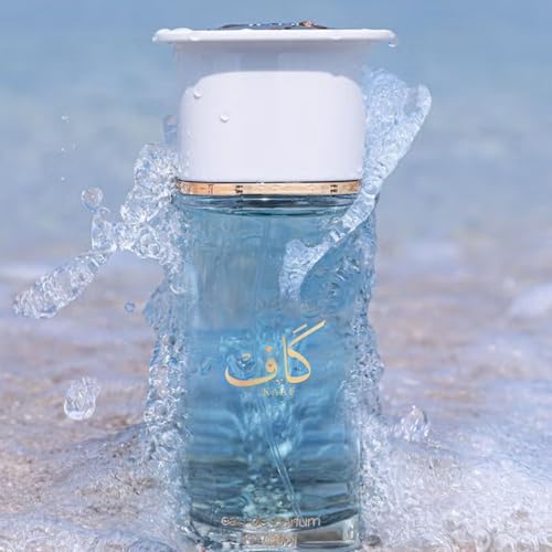 Kaaf bottle close-up, premium glass and refined spray nozzle.