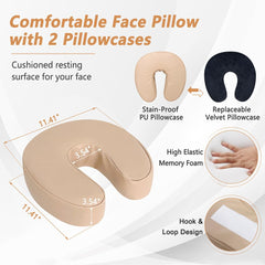KAAMOS adjustable face cradle adapts to different mattresses for personalized comfort.