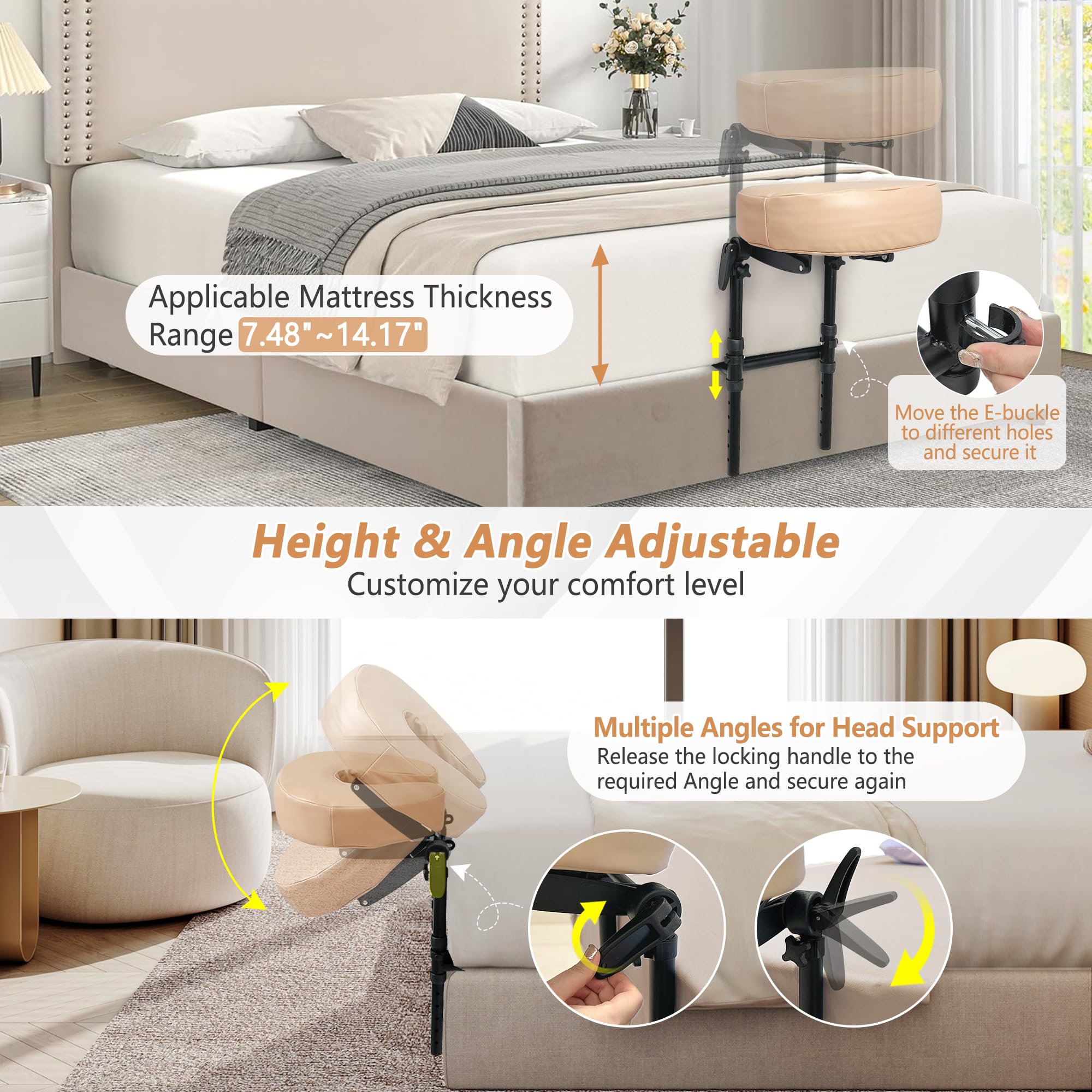 KAAMOS head rest cradle supports daily rest and recovery after massage.