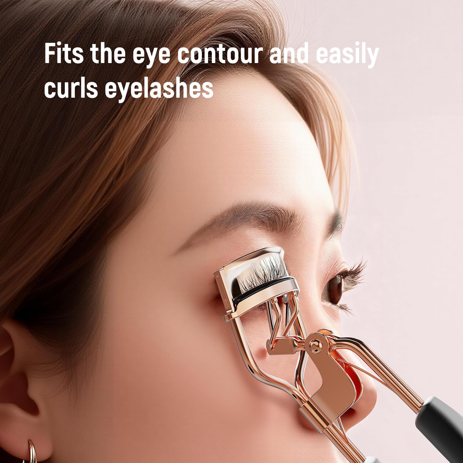 Kaasage wide-opening curve fits all eye shapes for uniform curling.