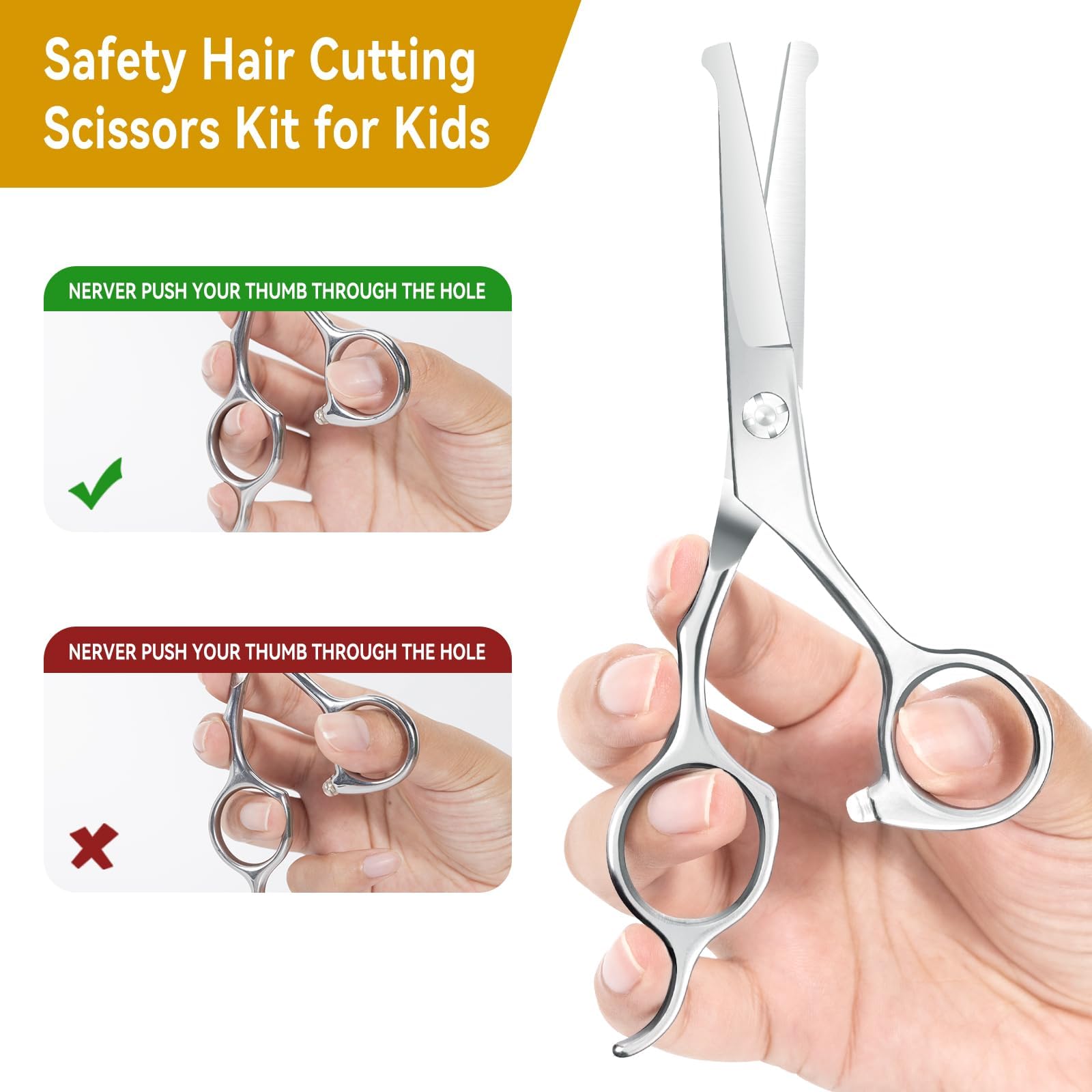 Kacacaca Japanese stainless steel blades ensure clean cuts.