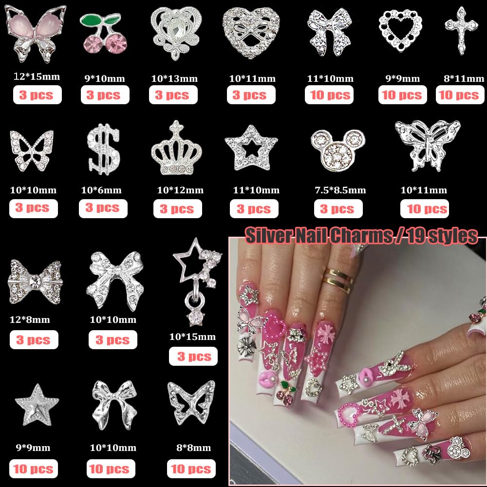 KACHIMOO bow charm for chic nail accents and quick design boosts.