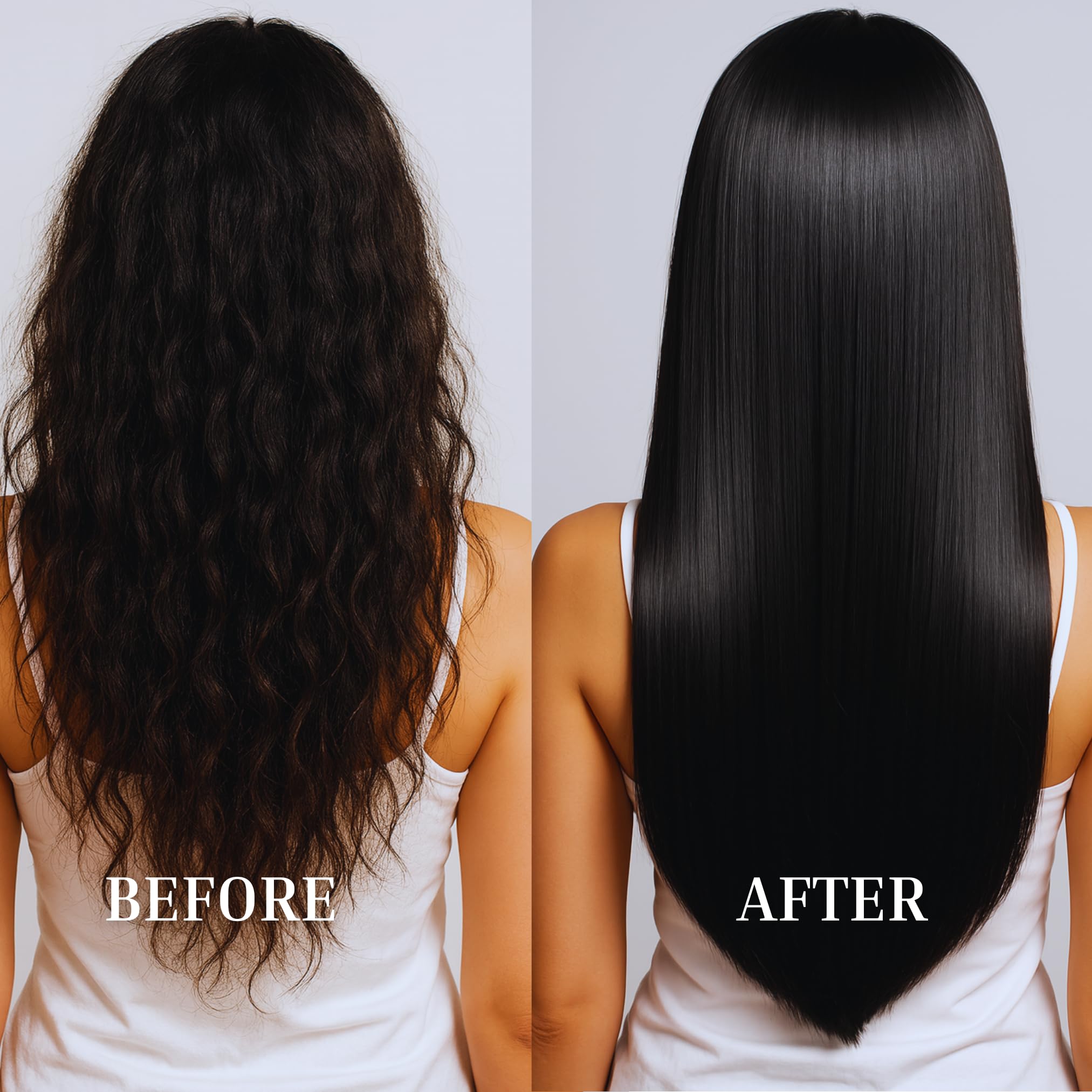 Kachita Spell hair smoothing results for straight, silky strands