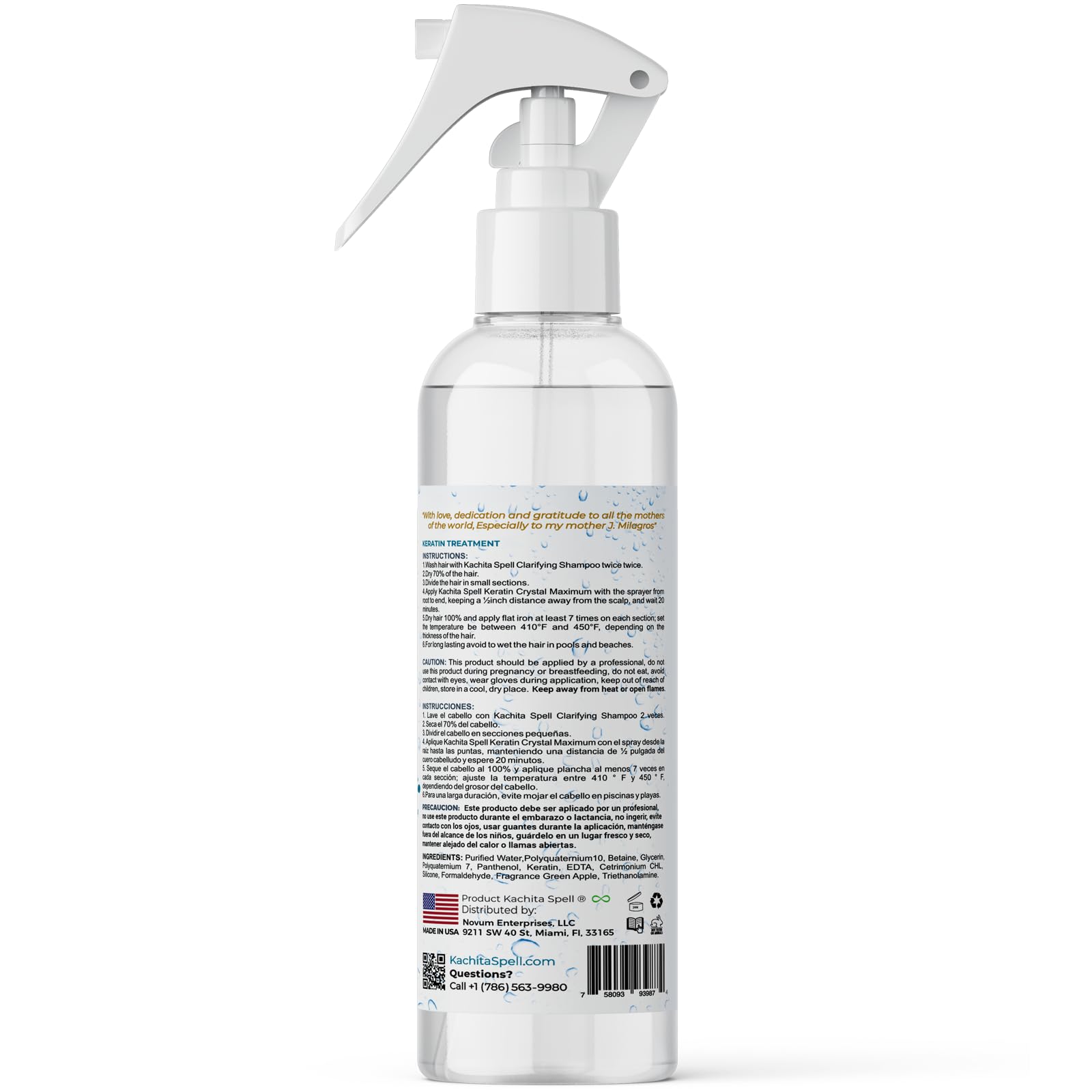 Kachita Spell Keratin Crystal helps control frizz for sleek styles