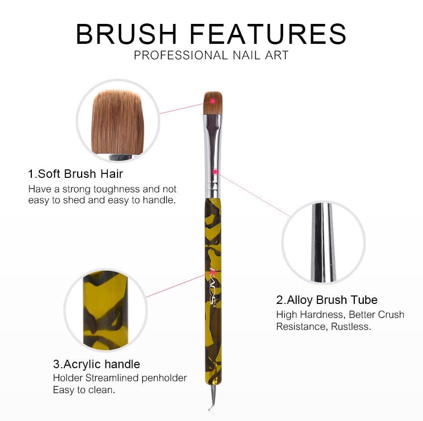 KADS Acrylic Sable Brush shows fine line control on tips.