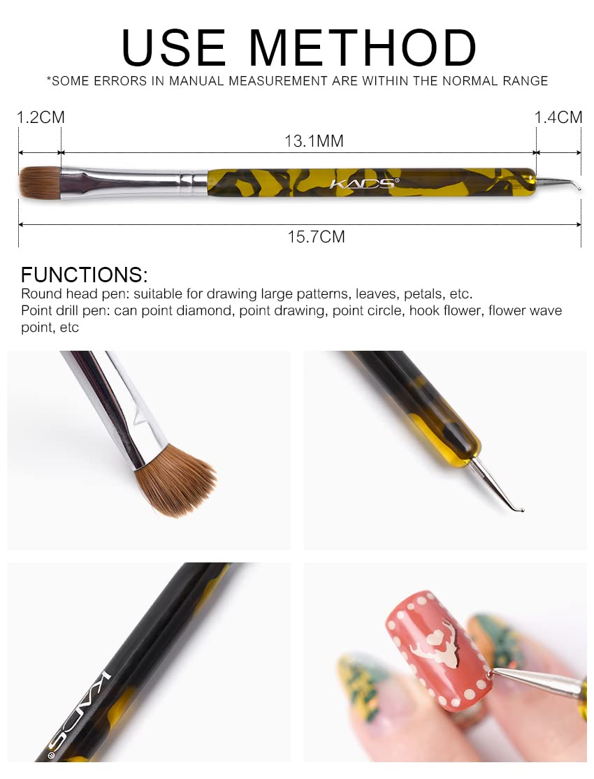 KADS Nail Art Dotting Pen side for perfect dot accents.