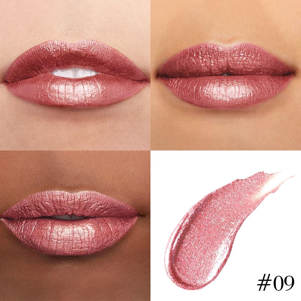 Kaely brillo labial perlado rosado añade glamour duradero