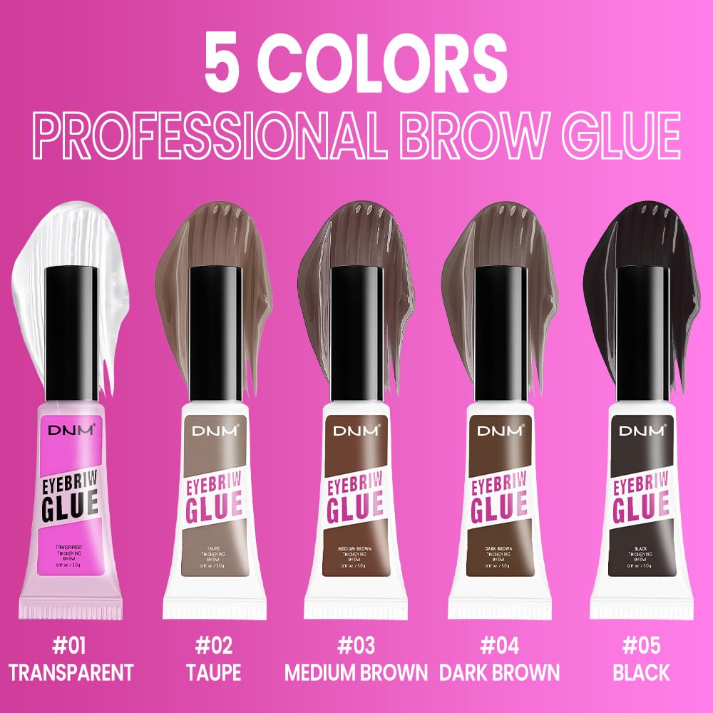 Kaely Brow Glue finished brows with natural, polished look