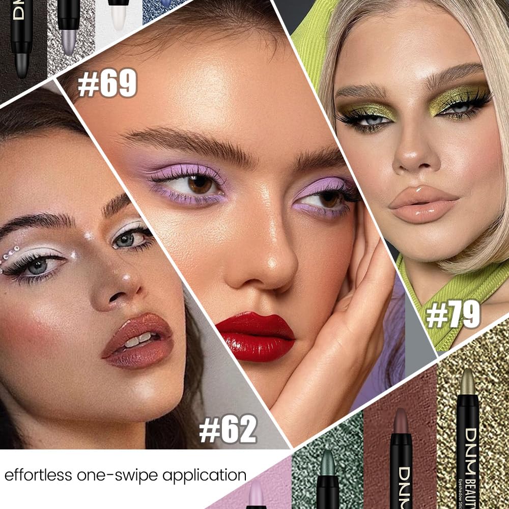 Kaely eye shadow sticks applying on hand for quick blending.