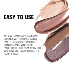 Kaely Cream Eyeshadow Quad light nude shimmer adds subtle glow for day-to-night wear.