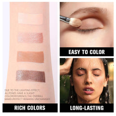 Kaely Cream Eyeshadow Quad rich pigment finish delivers bold color with smooth glide.