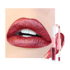 Kaely delineador labial metálico doble para definir y rellenar los labios