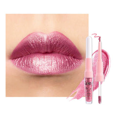 Kaely dos en uno labial y delineador mauve rosado metálico para delinear y colorear