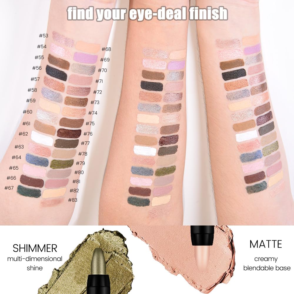Kaely waterproof powder finish on lids promises long wear.