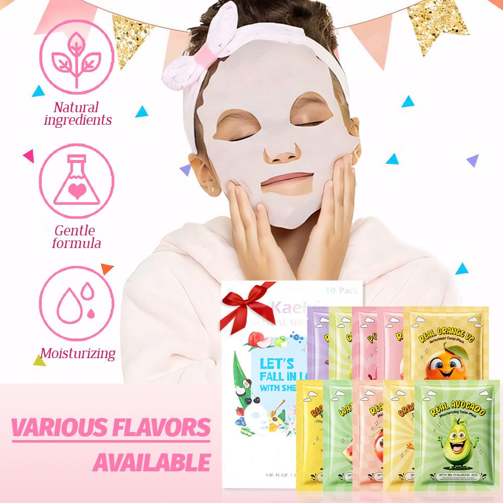 Kaely carrot-pear mask sheet for soothing, balanced moisture.
