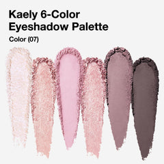 Kaely paleta mini abierta con espejo, muestra tonos neutros y brillo sutil.