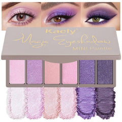 Kaely Paleta mini con 6 colores púrpuras para looks duraderos