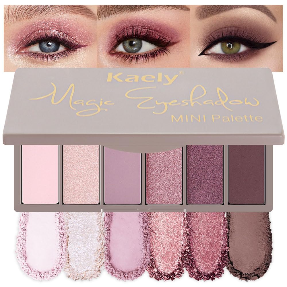 Kaely paleta sombras rosa claro mini, colores vibrantes para looks diarios