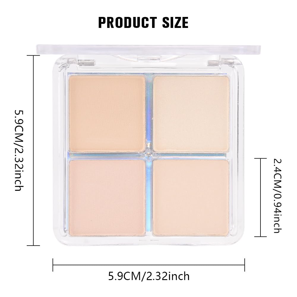 Kaely compact quad design for quick touch-ups and travel-friendly beauty on the go.