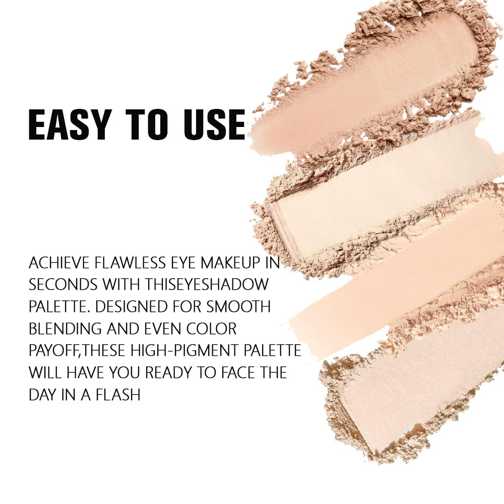 Kaely Powder Eyeshadow Quad matte shades enable easy blending and buildable color.