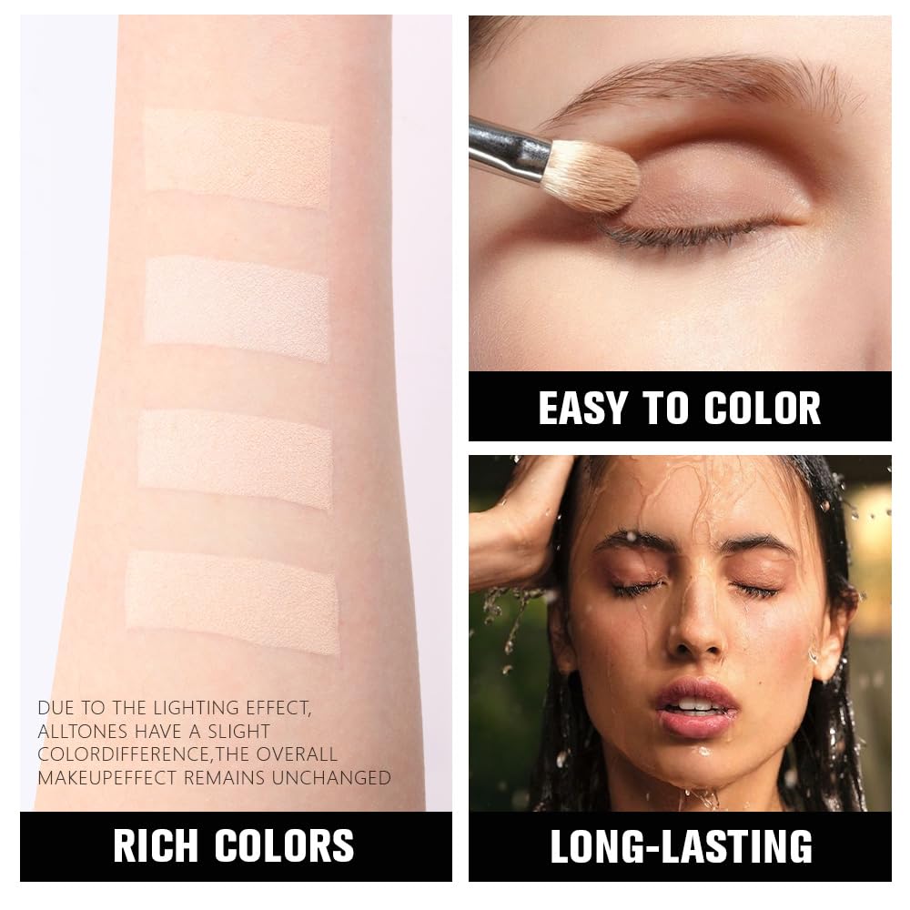 Kaely Eyeshadow Quad shimmer shade for light-catching glow and center-lid emphasis.