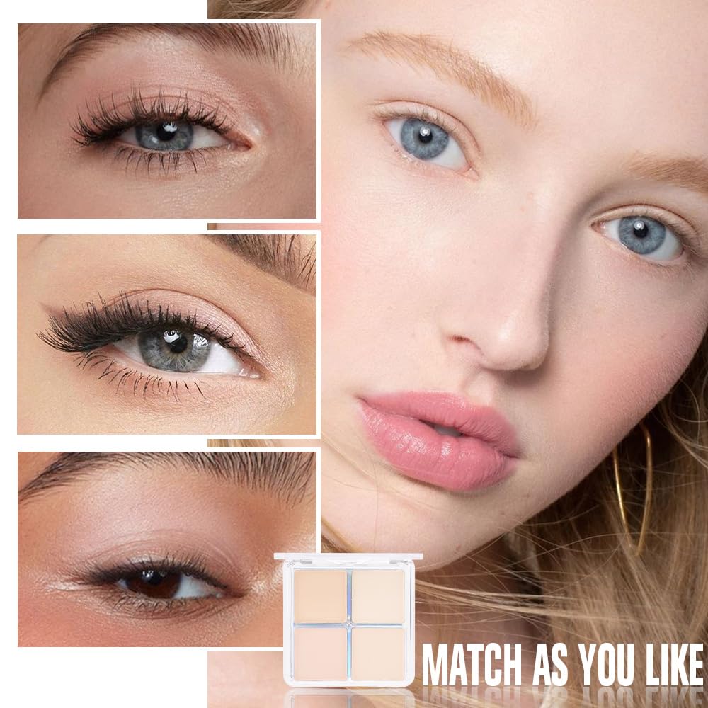 Kaely Powder Eyeshadow Quad offers waterproof, smudge-proof wear throughout activities.