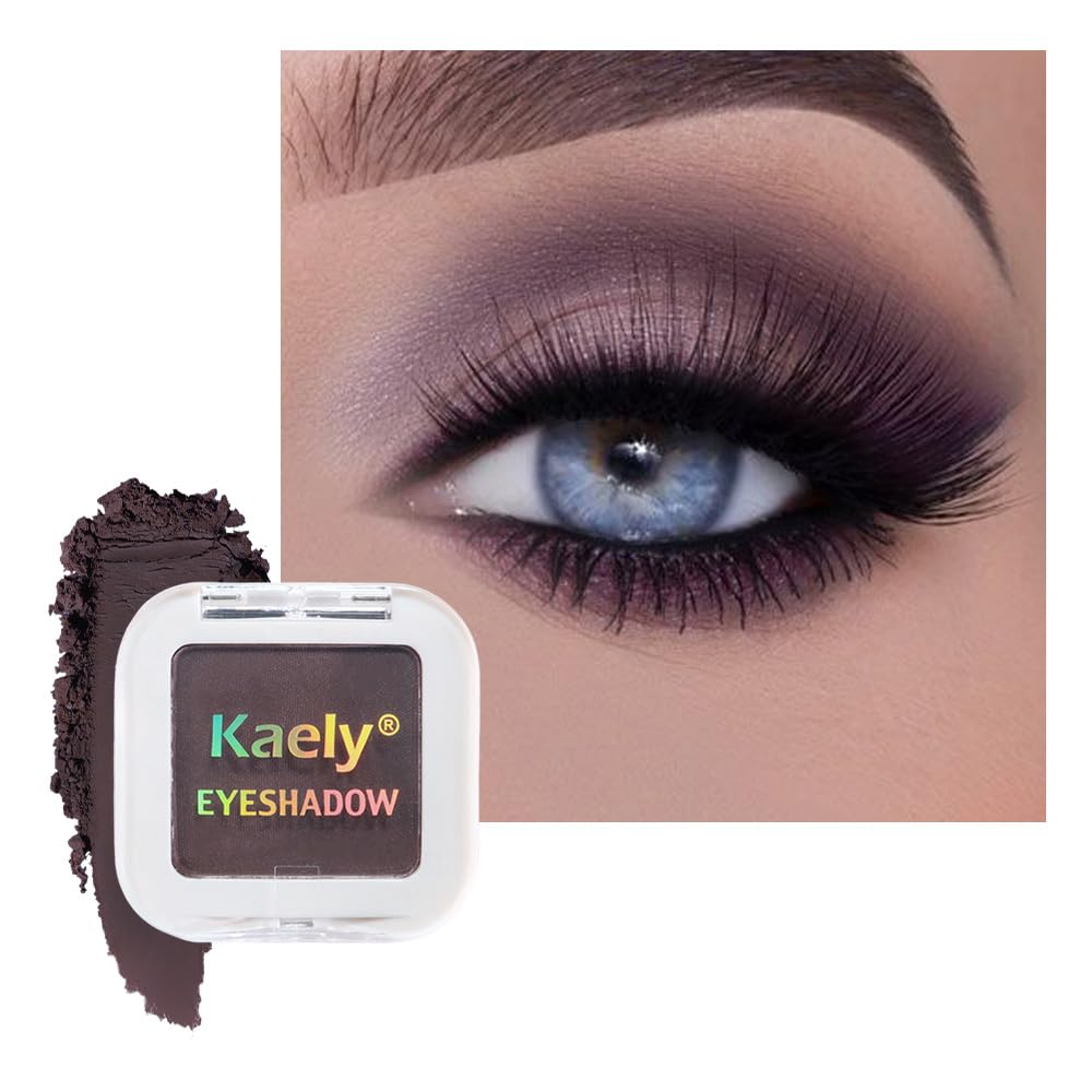 Kaely Smokey Plum single eyeshadow packaging close-up showing premium finish.