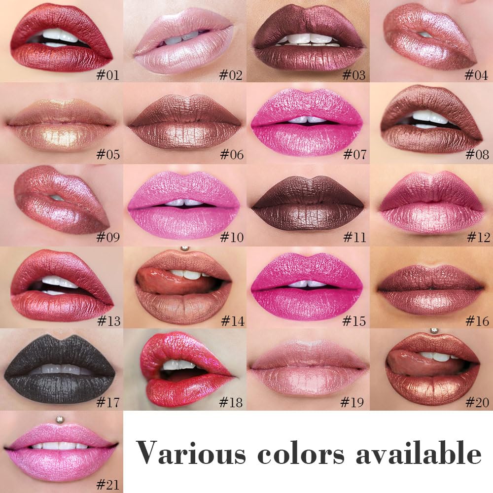 Kaely maquillaje vegano para labios con acabado metálico