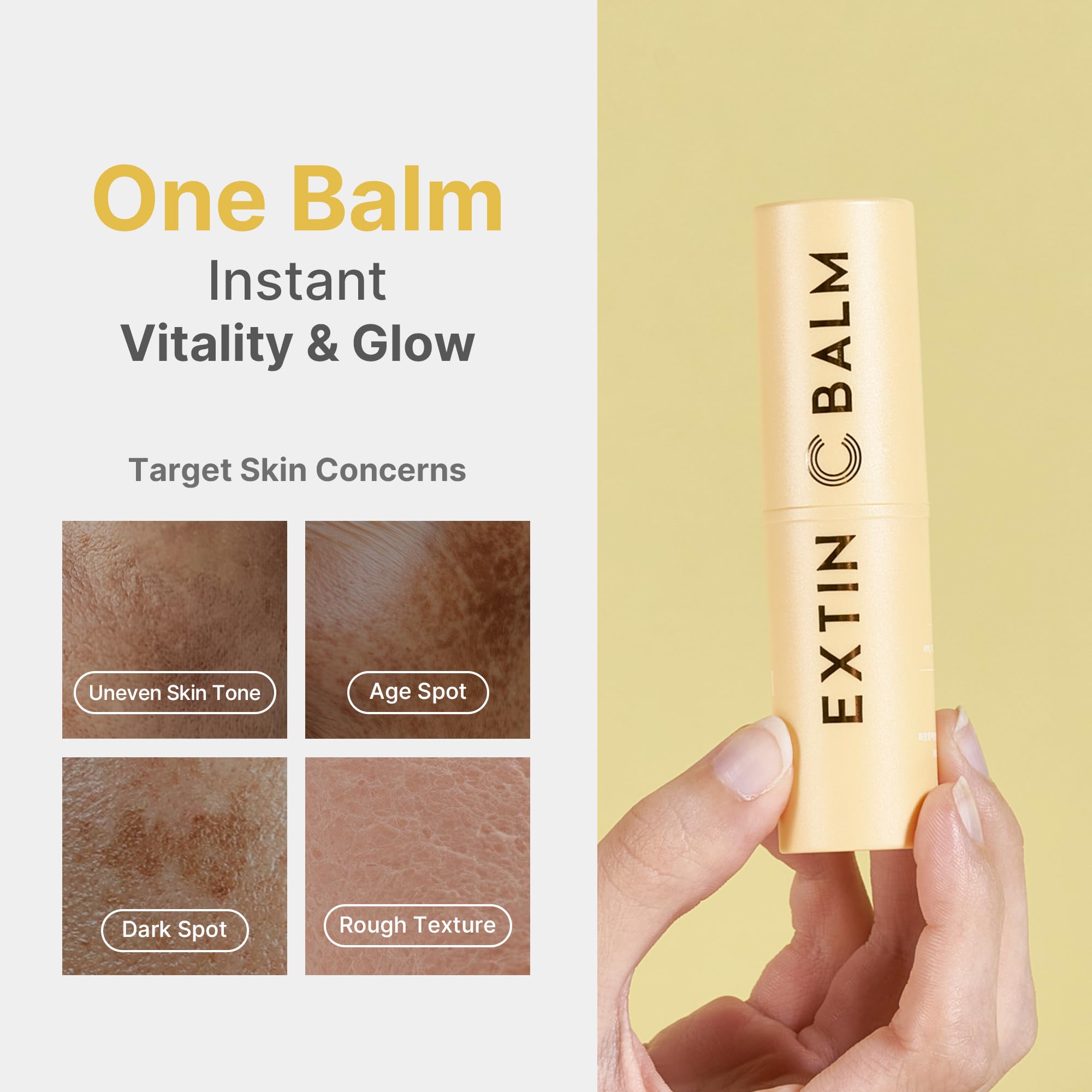 KAHI Extin C Balm Stick featured in an evening routine glow boost.