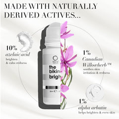 Kaia Naturals The Bikini Bright texture milk highlighting even skin tone safely.