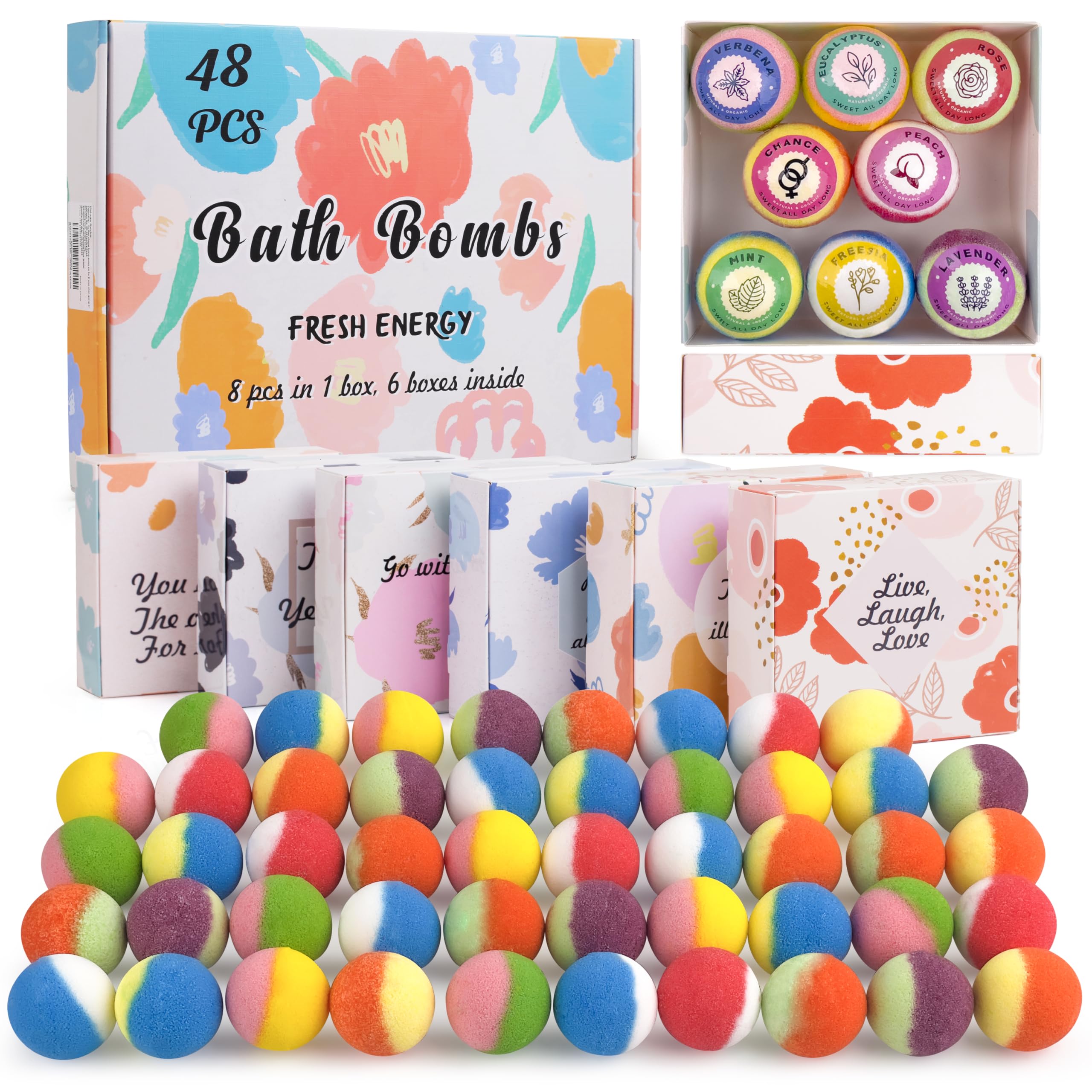 Kainga Recka bath bombs gift box six-pack with premium packaging for gifting