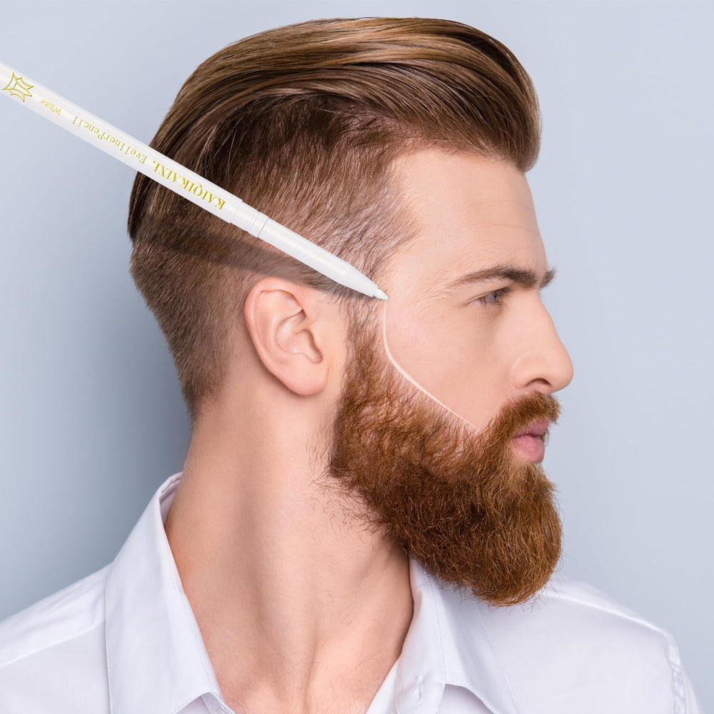 Delineador blanco para ojos y cejas con acabado natural.