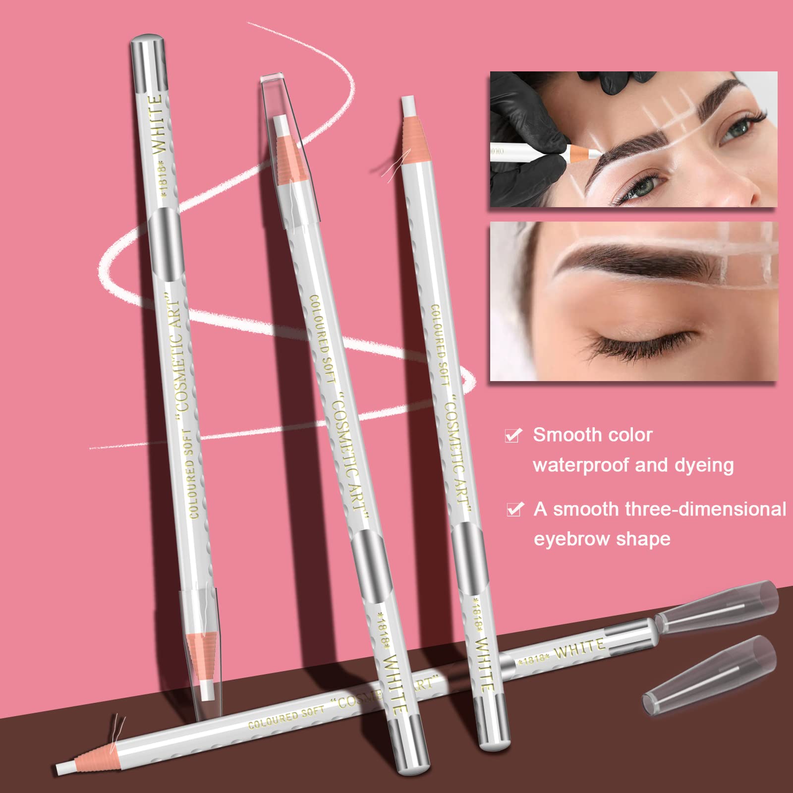 KAIQIKAIXI five-color eyebrow pencils offer versatile, long-lasting brow definition.