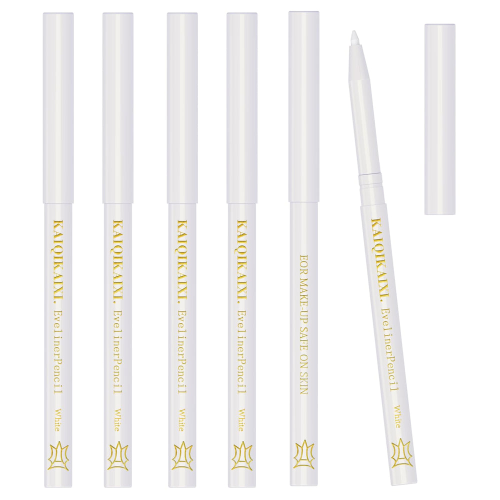 KAIQIKAIXI lapiz delineador blanco, conjunto de seis para uso profesional en ojos.