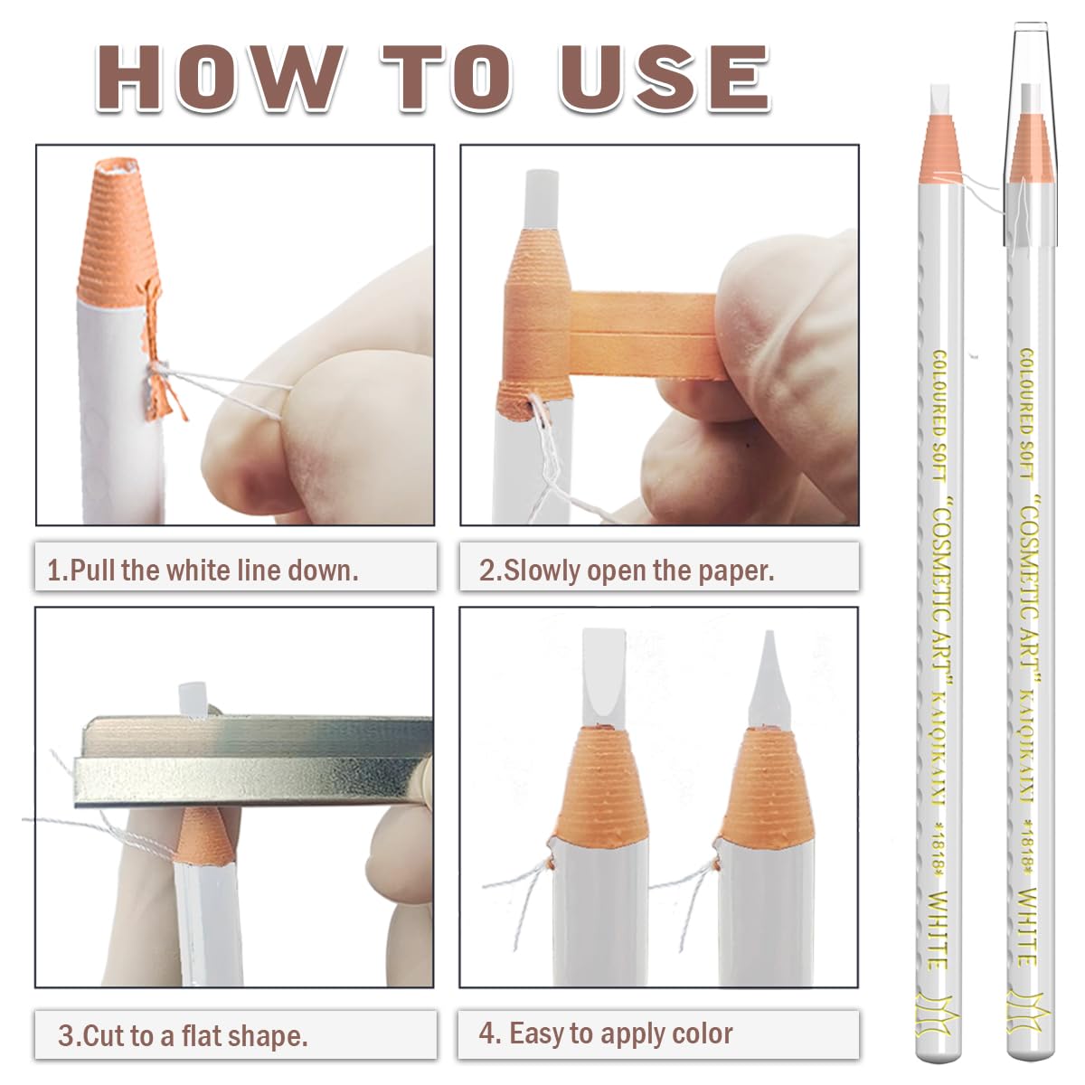 KAIQIKAIXI peel-off sharpening system simplifies brow shaping.