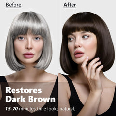 KAISASA shampoo-tinte aplicación directa en cabello seco para proceso rápido