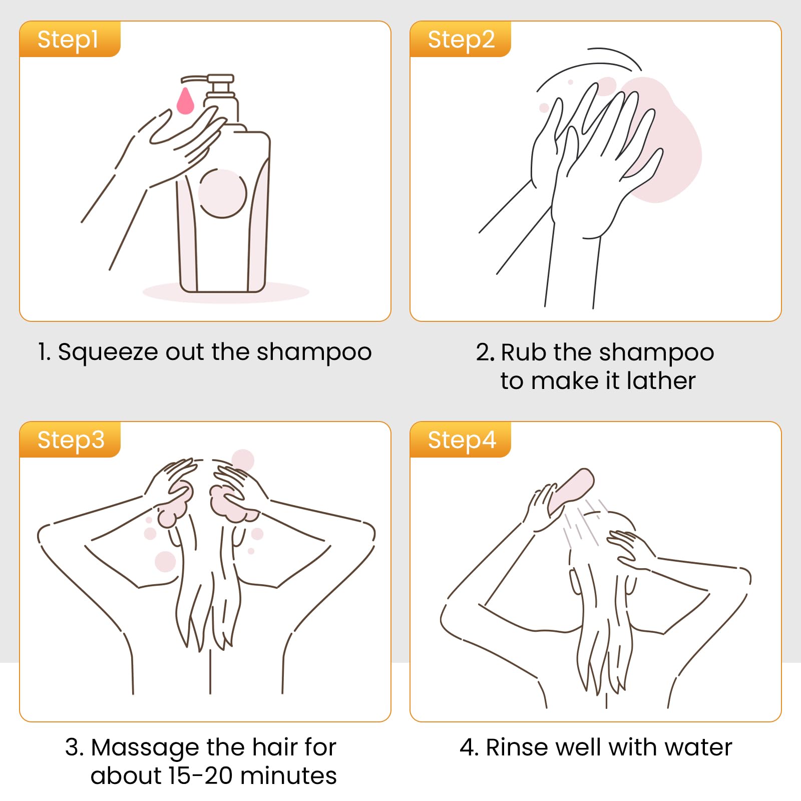 KAISASA champú tinte 3 en 1 ingredientes herbales para cabello sano.
