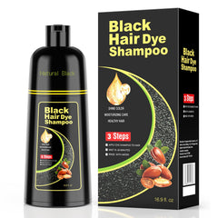 KAISASA champú-tinte negro 3 en 1: botella visible para color intenso