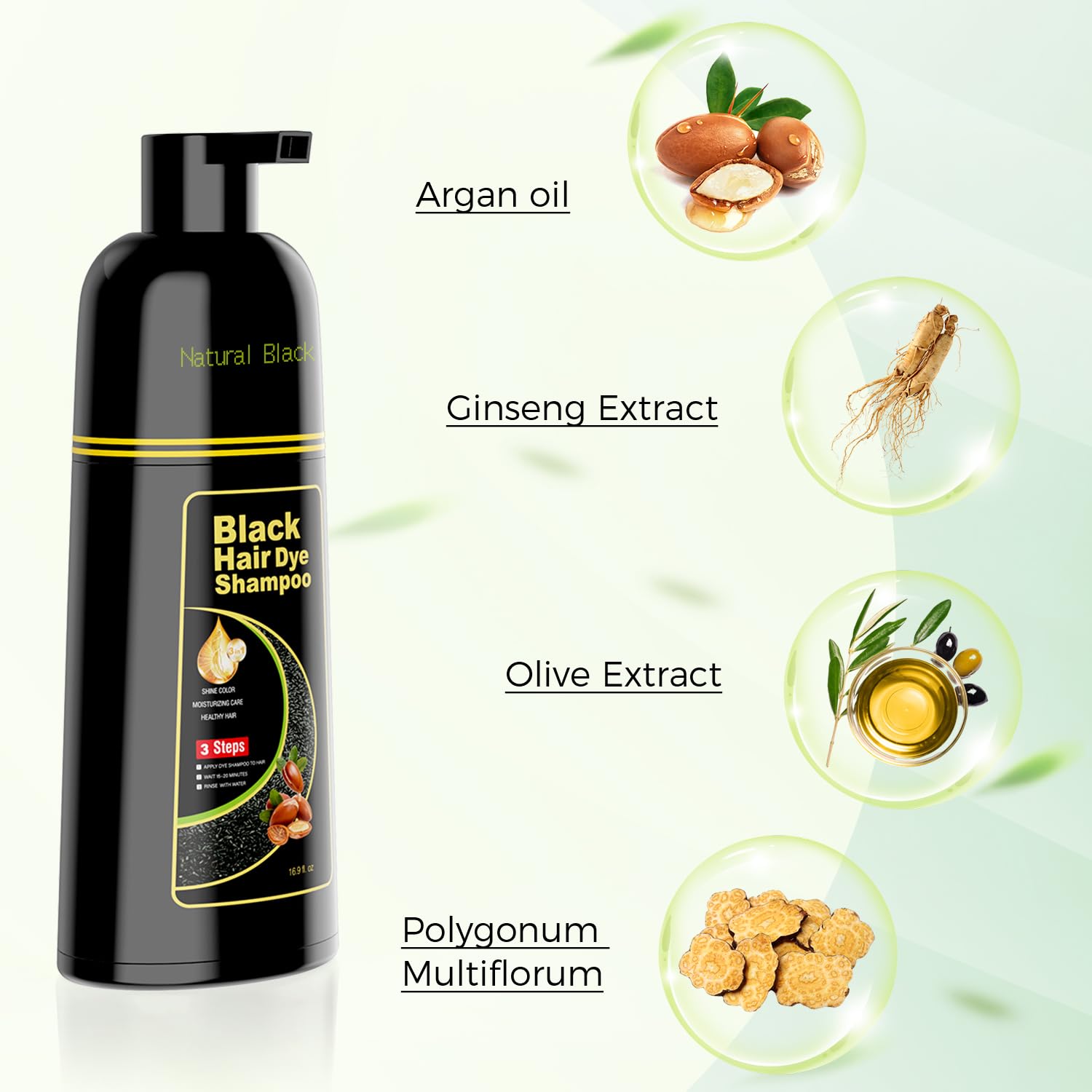 KAISASA cuidado suave: ingredientes herbales para cabello saludable