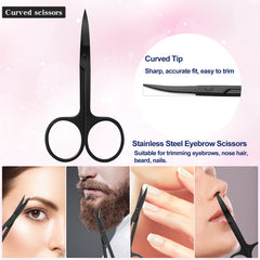 KAJUDA eyebrow scissors with precision blades ensure accurate trimming.
