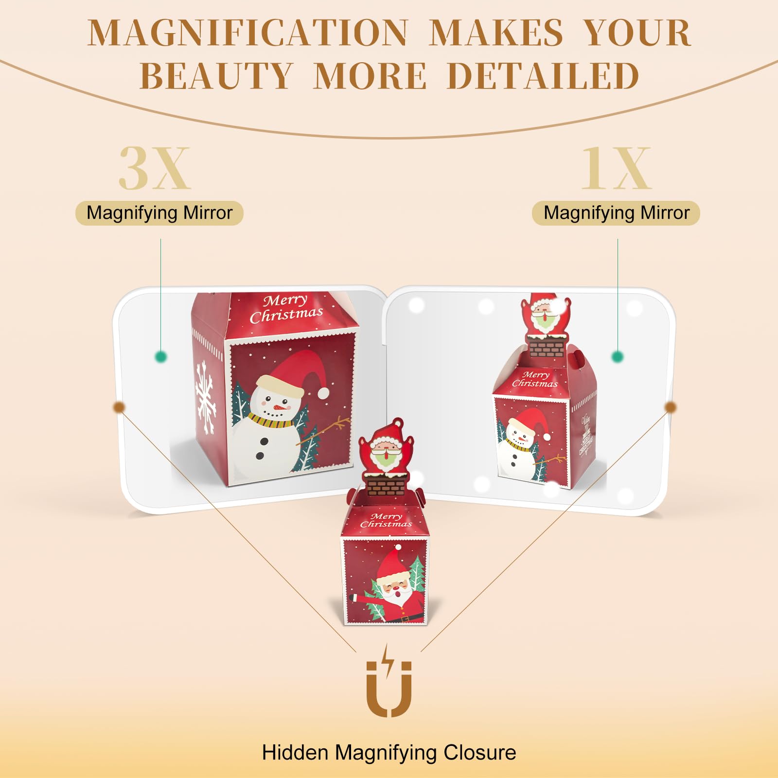 Kakuje 180-degree hinge enables full reflection from any angle.