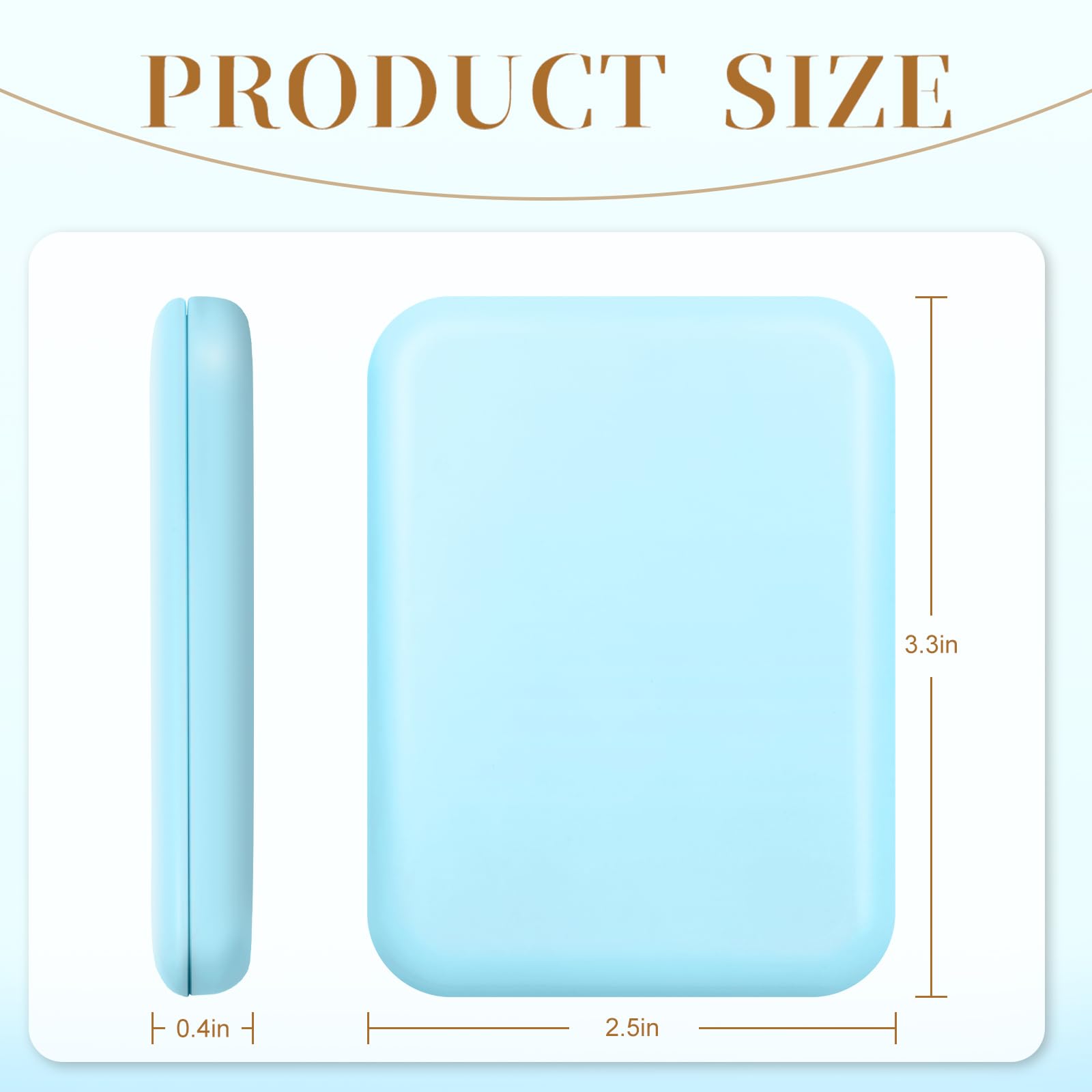 Kakuje blue gift-ready compact mirror, ideal for special occasions.