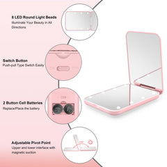 Kakuje compact mirror includes a built-in battery for convenient on-the-go use