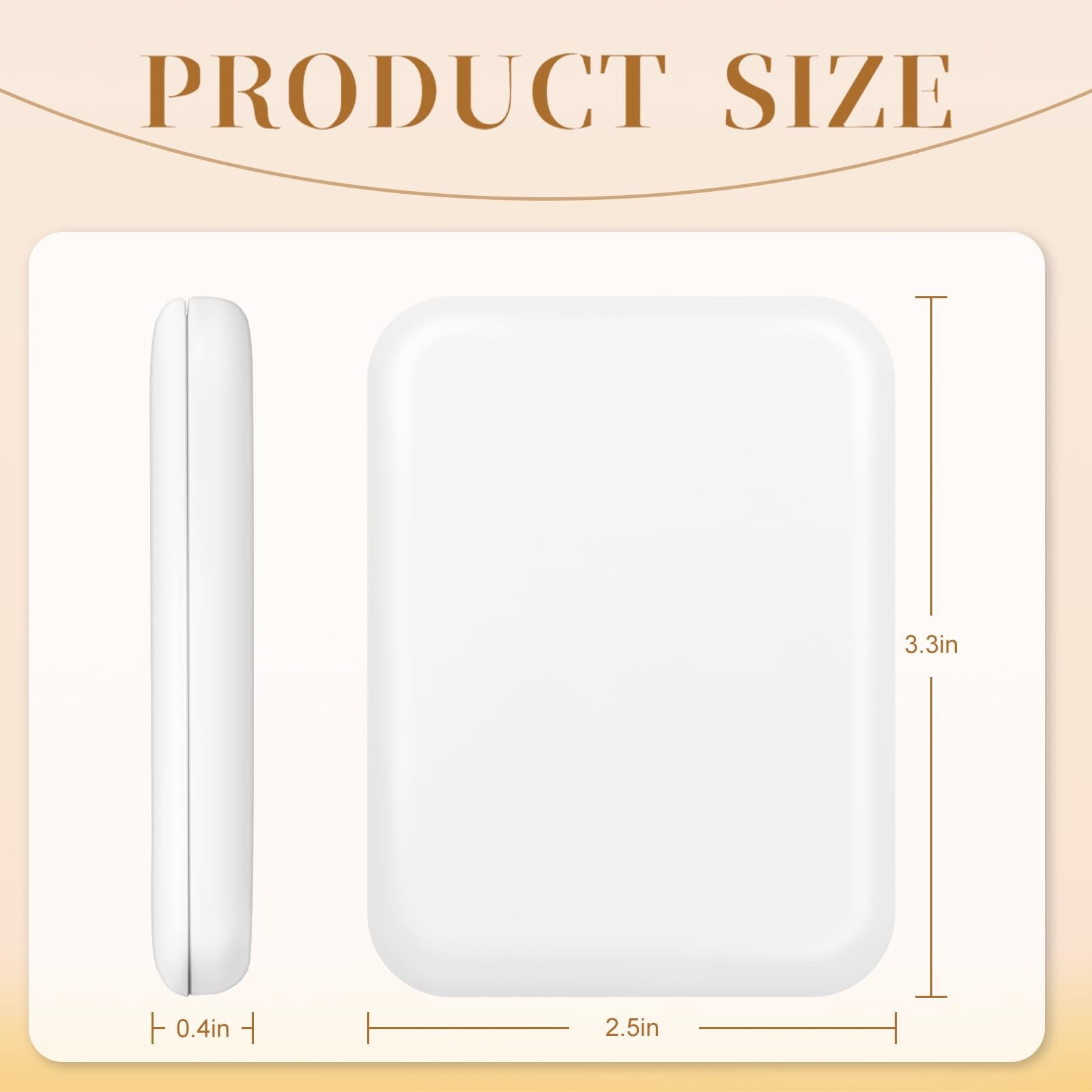 Kakuje gift-ready compact mirror in white for gifting occasions.