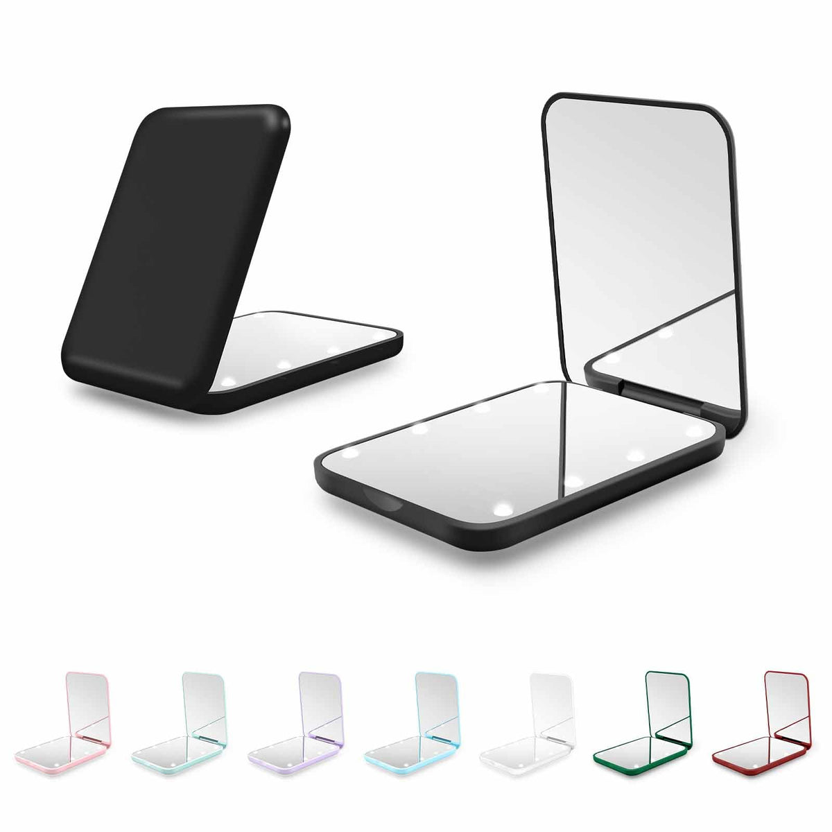 Kakuje Compact Mirror with LED backlight for bright makeup in dim light