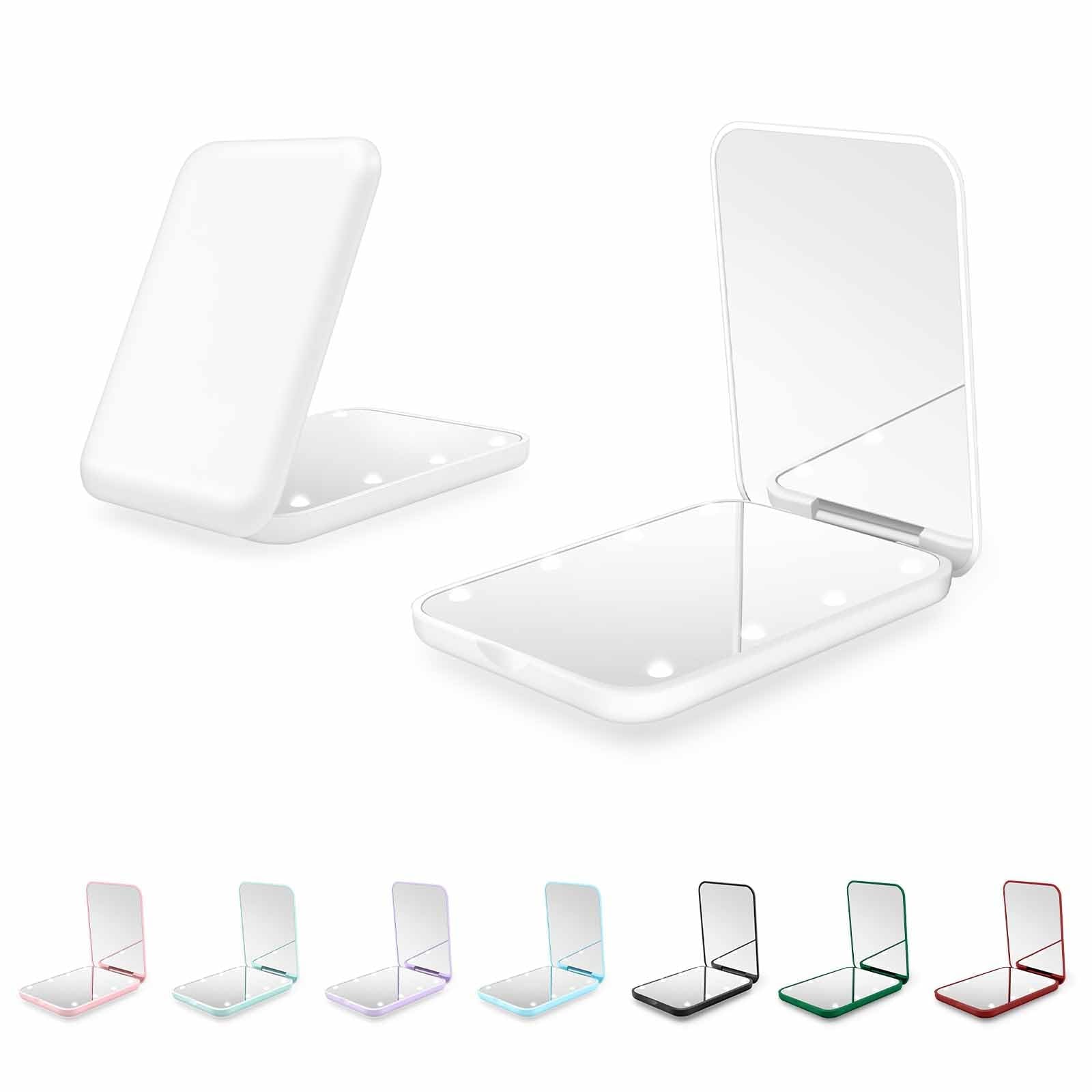 Kakuje compact LED mirror front view with 1X/3X magnification for precise touch-ups.