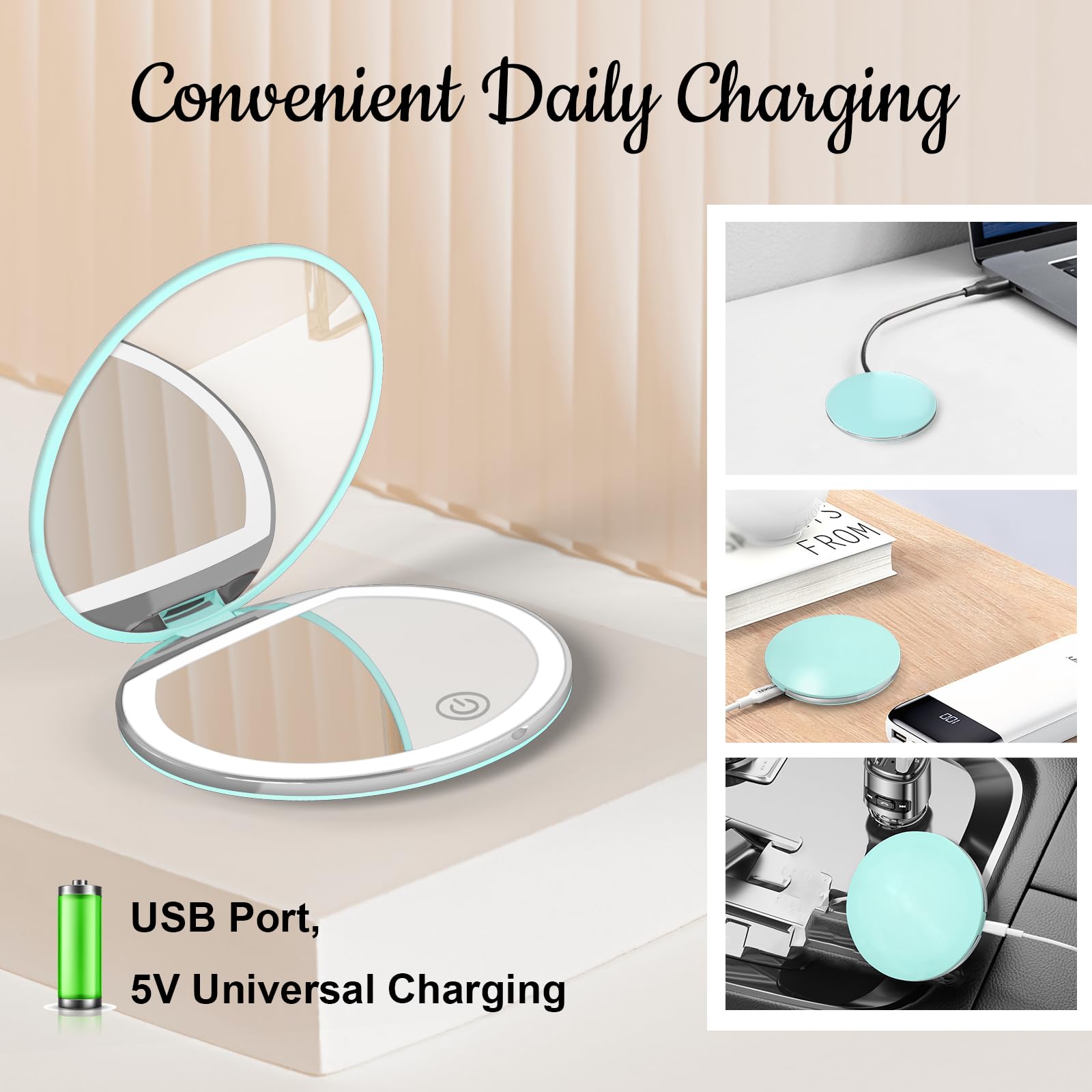 Kakuje Pocket Mirror lightweight travel companion for daily routines