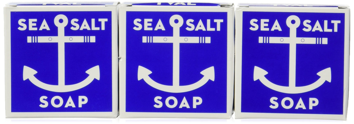 Kala Swedish Dream Sea Salt Soap Set front view with three bars for an invigorating shower