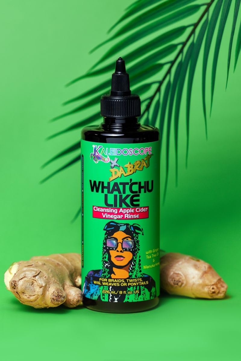 Kaleidoscope Miracle Drops Da Brat, ingredientes clave vinagre de sidra para cuero cabelludo fresco