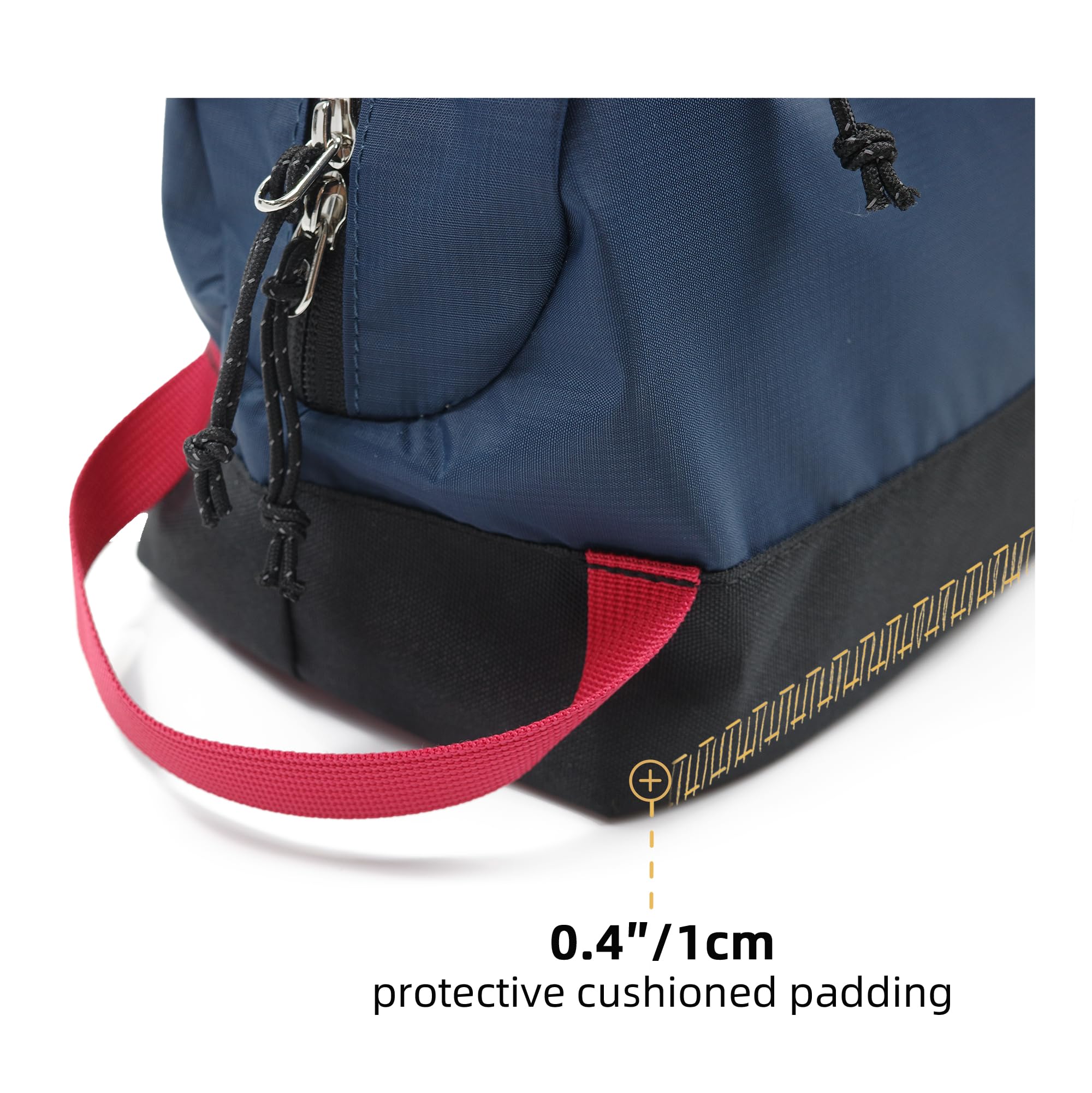 kalgoTeal travel toiletry bag 5L compact dimensions for carry-on packing.